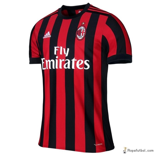 Tailandia Camiseta AC Milan Replica Primera Ropa 2017/18 Rojo